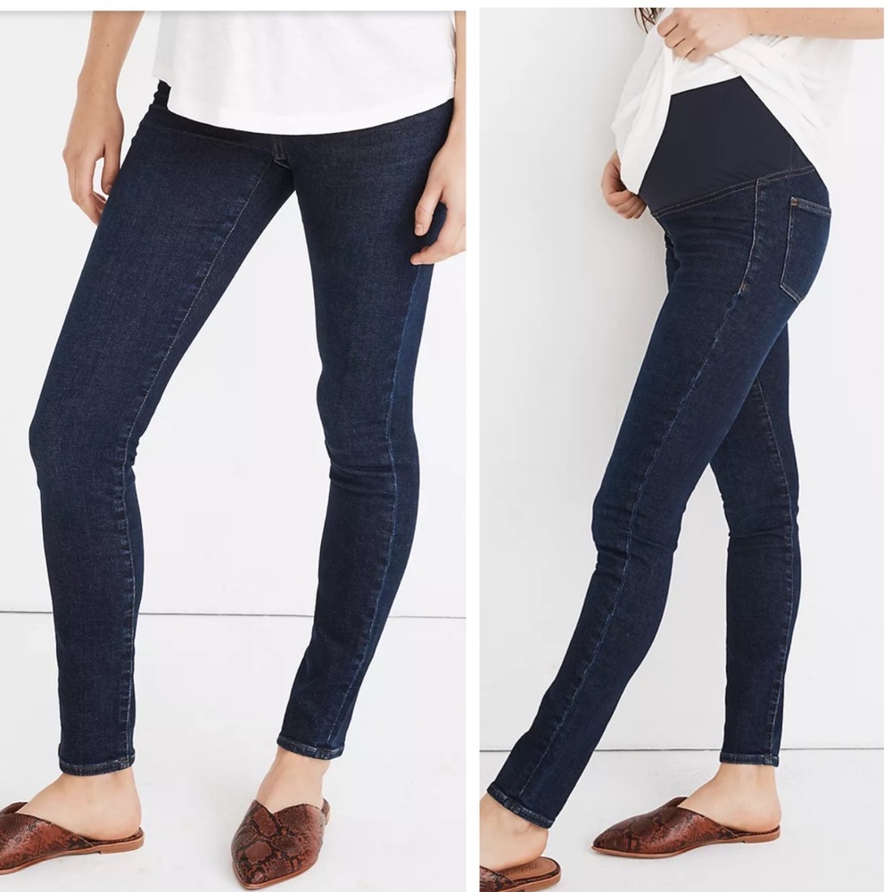 Madewell Dark Indigo Maternity Skinny Jeans